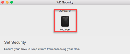 Wd my passport for mac lost password